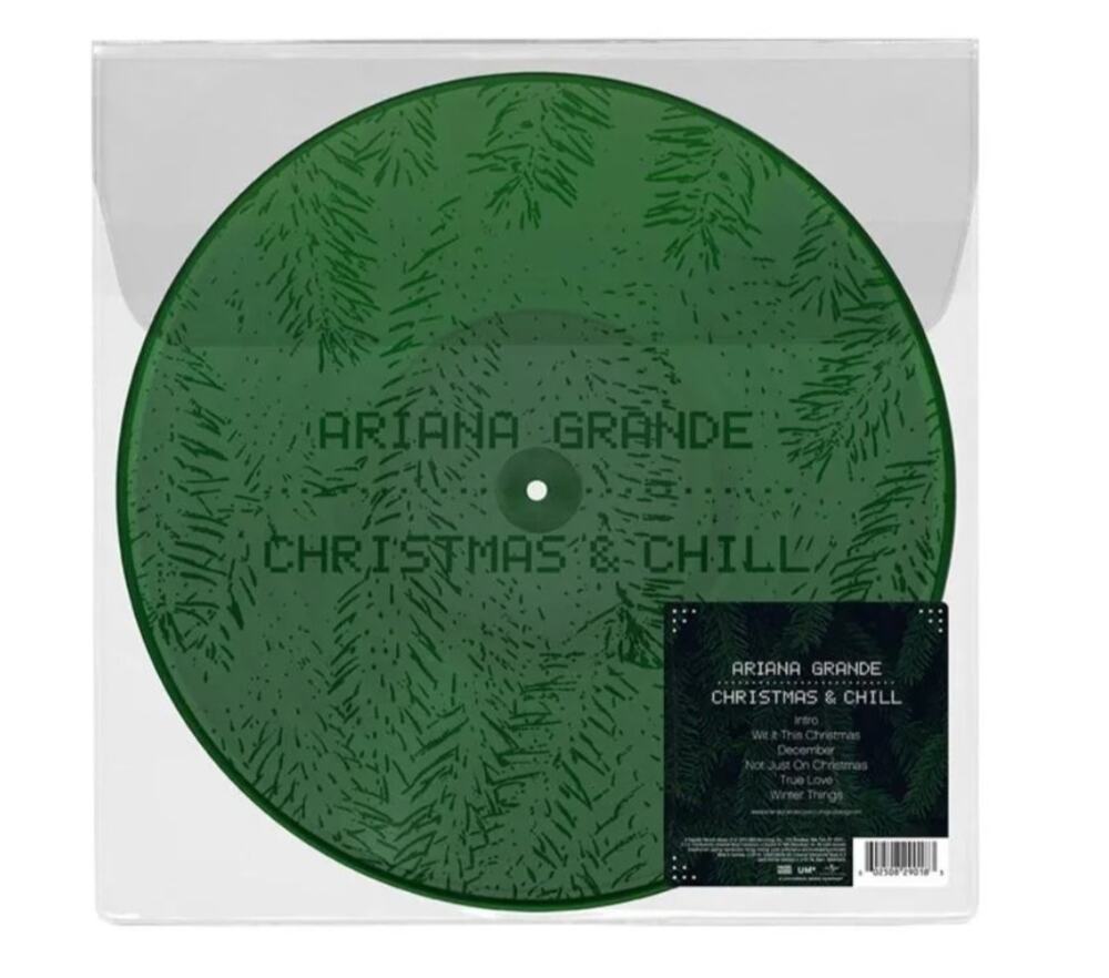Ariana Grande Christmas And Chill Vinyl Green Picture Disc Etched LP New